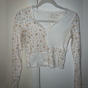 American Eagle quilted long sleeve